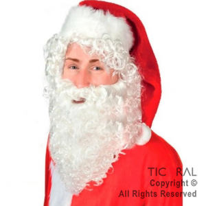 PELUCA PAPA NOEL CON GORRO Y BARBA x 1